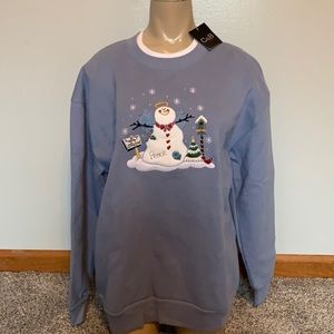 Angel Snowman Let It Snow Sweatshirt